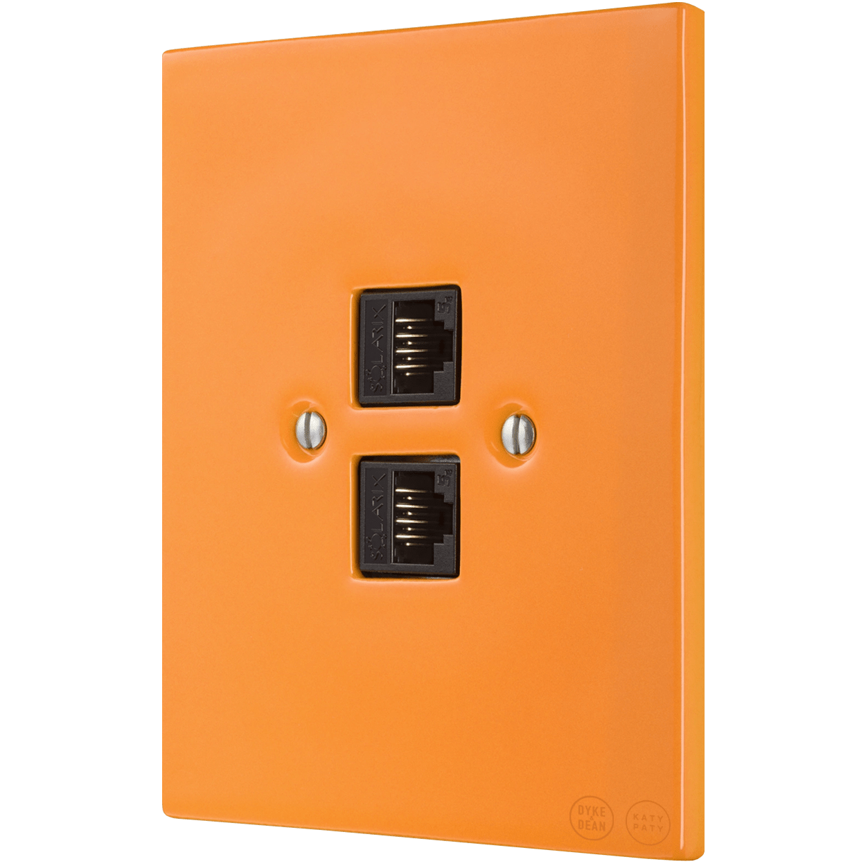 KATY PATY PORCELAIN PLATE WALL SOCKET CARROT DOUBLE PC/USB - DYKE & DEAN