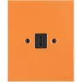 KATY PATY PORCELAIN PLATE WALL SOCKET CARROT USB - C - DYKE & DEAN