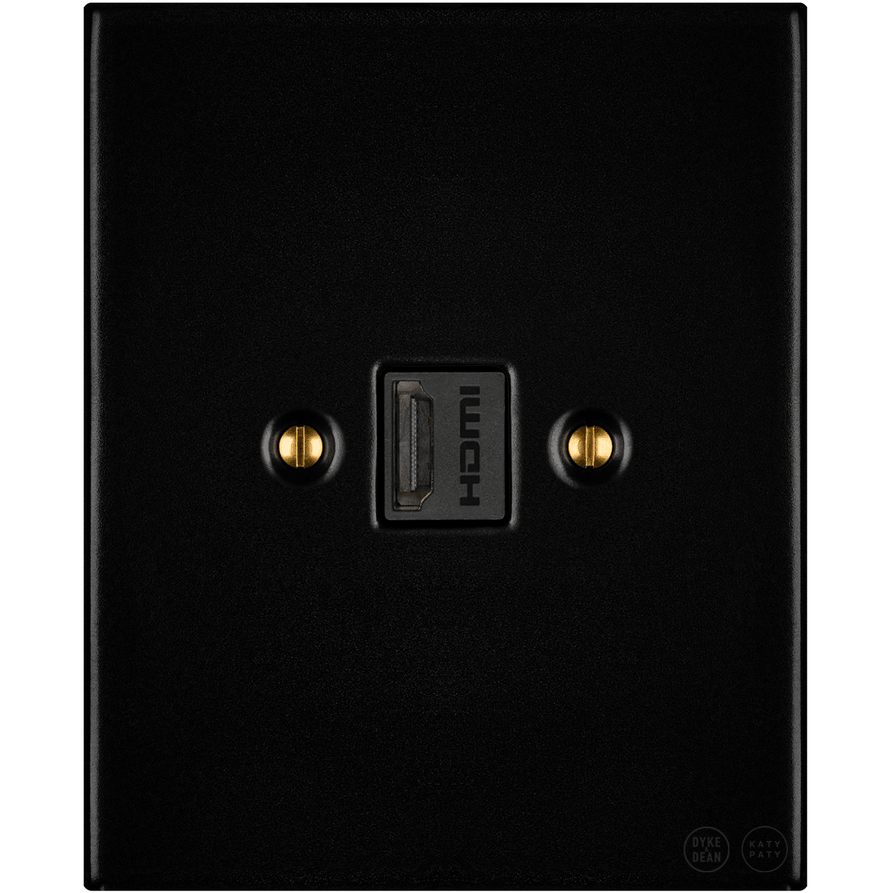 KATY PATY PORCELAIN PLATE WALL SOCKET MATTE BLACK HDMI - DYKE & DEAN