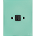 KATY PATY PORCELAIN PLATE WALL SOCKET MINT GREEN USB - C - DYKE & DEAN