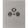 KATY PATY PORCELAIN PLATE WALL SOCKET TV ANTENNA GREY - DYKE & DEAN