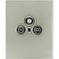 KATY PATY PORCELAIN PLATE WALL SOCKET TV ANTENNA GREY GREEN - DYKE & DEAN