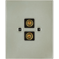 KATY PATY PORCELAIN PLATE WALL SPEAKER SOCKET GREY GREEN - DYKE & DEAN