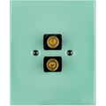 KATY PATY PORCELAIN PLATE WALL SPEAKER SOCKET MINT GREEN - DYKE & DEAN