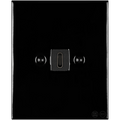 KATY PATY PORCELAIN PLATE WALL USB-C CHARGER BLACK - DYKE & DEAN