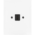 KATY PATY PORCELAIN PLATE WALL USB-C CHARGER WHITE - DYKE & DEAN