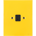 KATY PATY PORCELAIN PLATE WALL USB-C CHARGER YELLOW - DYKE & DEAN