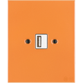 KATY PATY PORCELAIN PLATE WALL USB CHARGER CARROT - DYKE & DEAN