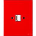 KATY PATY PORCELAIN PLATE WALL USB CHARGER RED - DYKE & DEAN
