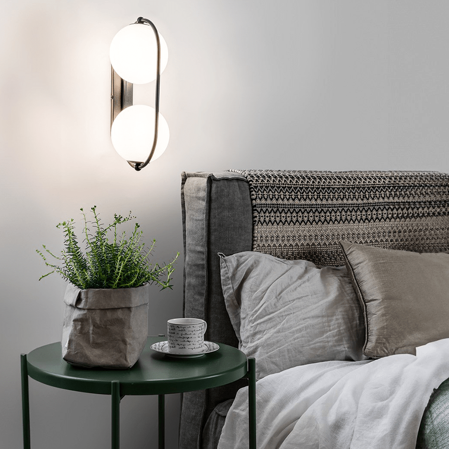 KOBAN WATERPROOF DOUBLE LOOP WALL LIGHT BLACK - DYKE & DEAN