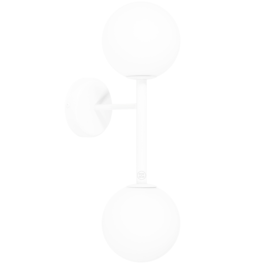 KOP B WATERPROOF DOUBLE GLOBE WALL LIGHT WHITE - DYKE & DEAN