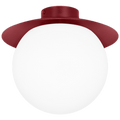 KUUL C WATERPROOF CEILING GLOBE LIGHT BURGUNDY - DYKE & DEAN