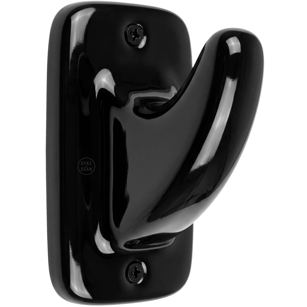 LARGE PORCELAIN WALL HOOK BLACK - DYKE & DEAN