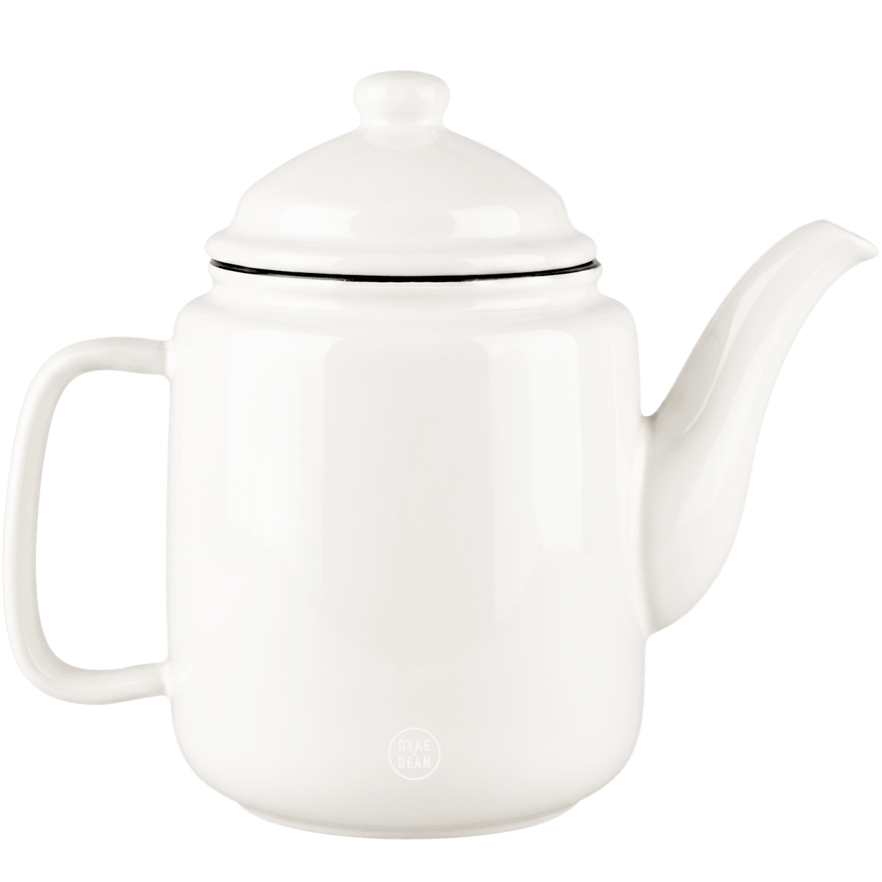 LARGE WHITE CERAMIC TEAPOT - DYKE & DEAN