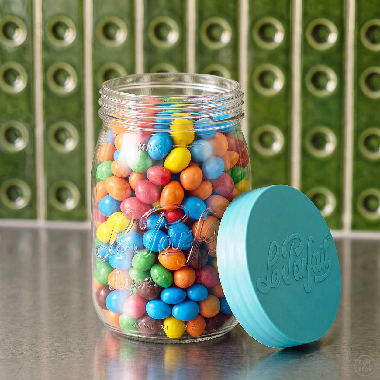 LE PARFAIT TEAL TOP JAR 1.0L - DYKE & DEAN