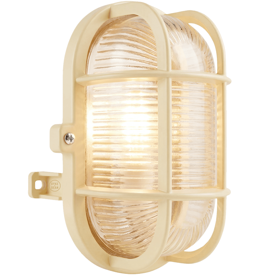 LIGHT BEIGE OVAL BULKHEAD - DYKE & DEAN