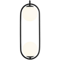 LOOP GLASS GLOBE PENDANT 2 GLOBES OPAL BLACK - DYKE & DEAN
