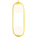 LOOP GLASS GLOBE PENDANT 2 GLOBES OPAL MUSTARD - DYKE & DEAN