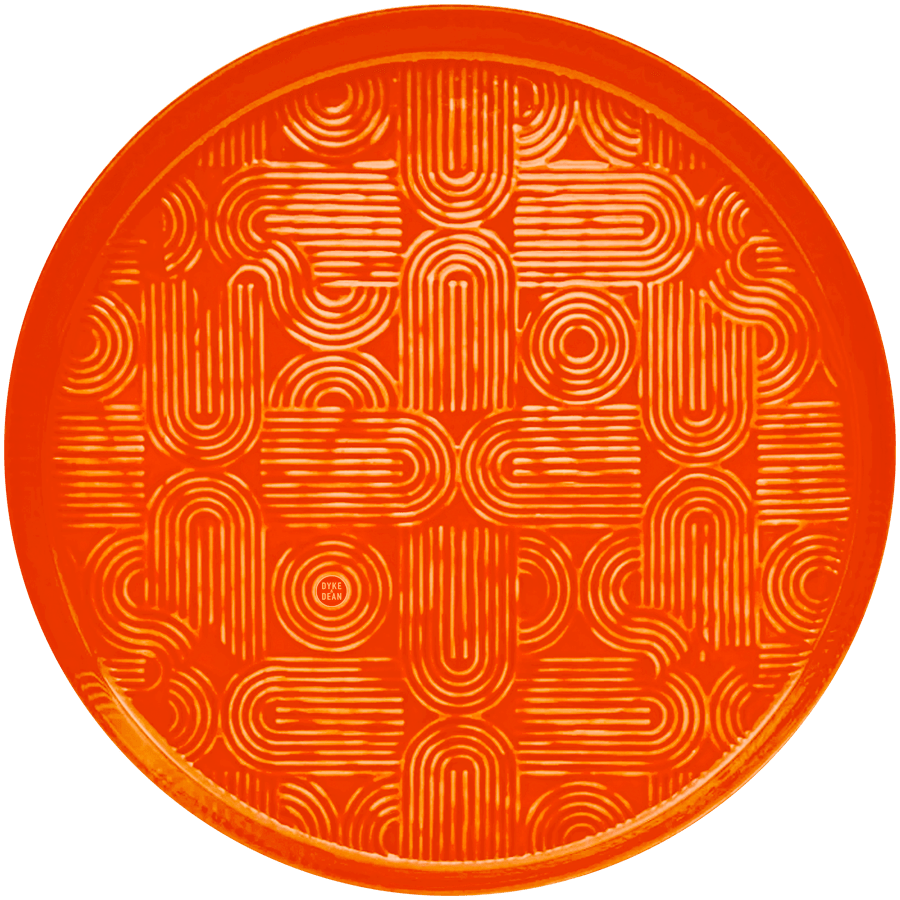 LUX PLATEAU TRAY X LARGE ORANGE 600mm - DYKE & DEAN