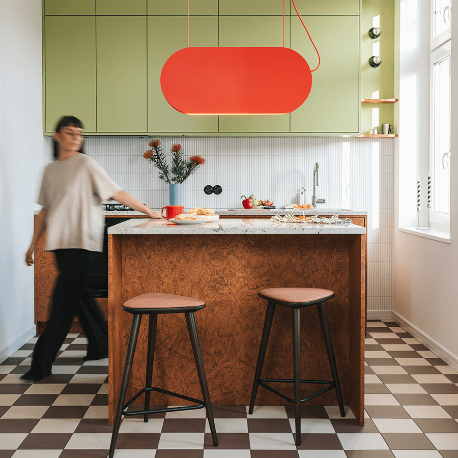 MALUMI A SUSPENSION PENDANT LIGHT OLIVE GREEN - DYKE & DEAN