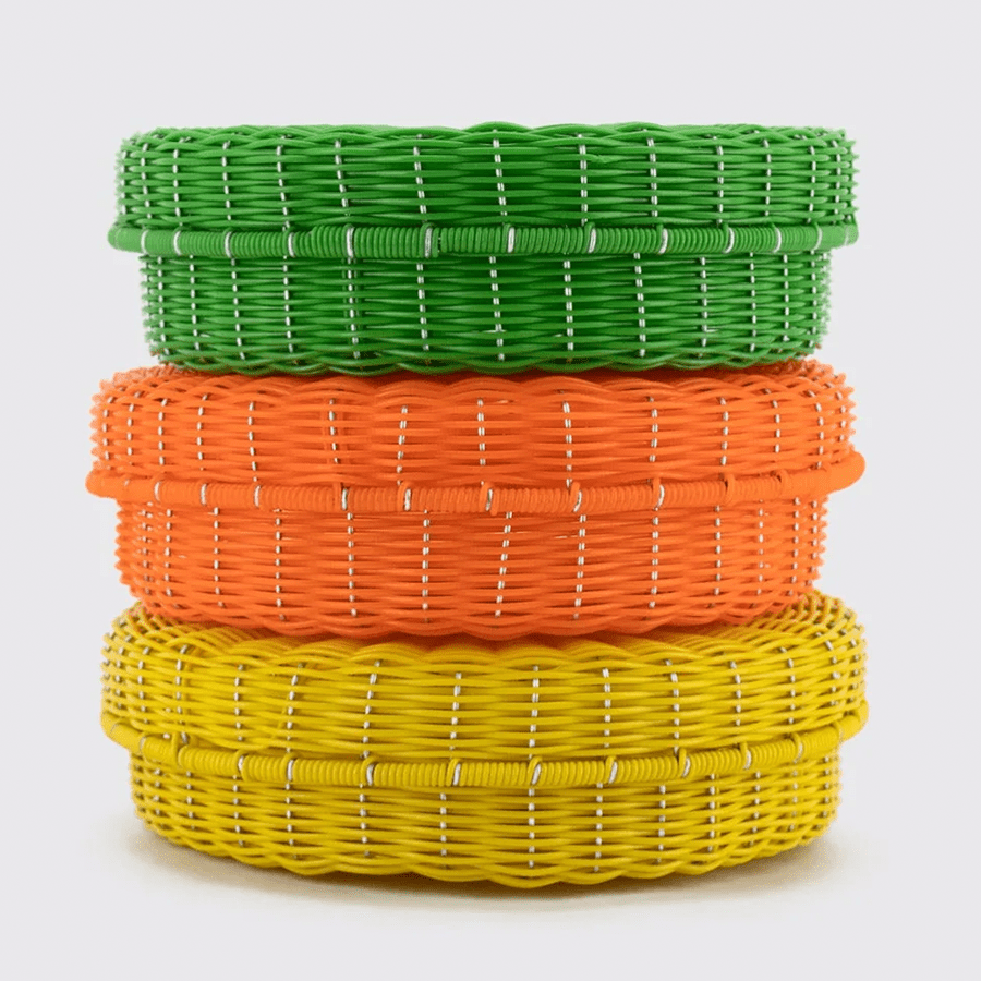 MEXICAN ORANGE TORTILLA BASKET - DYKE & DEAN
