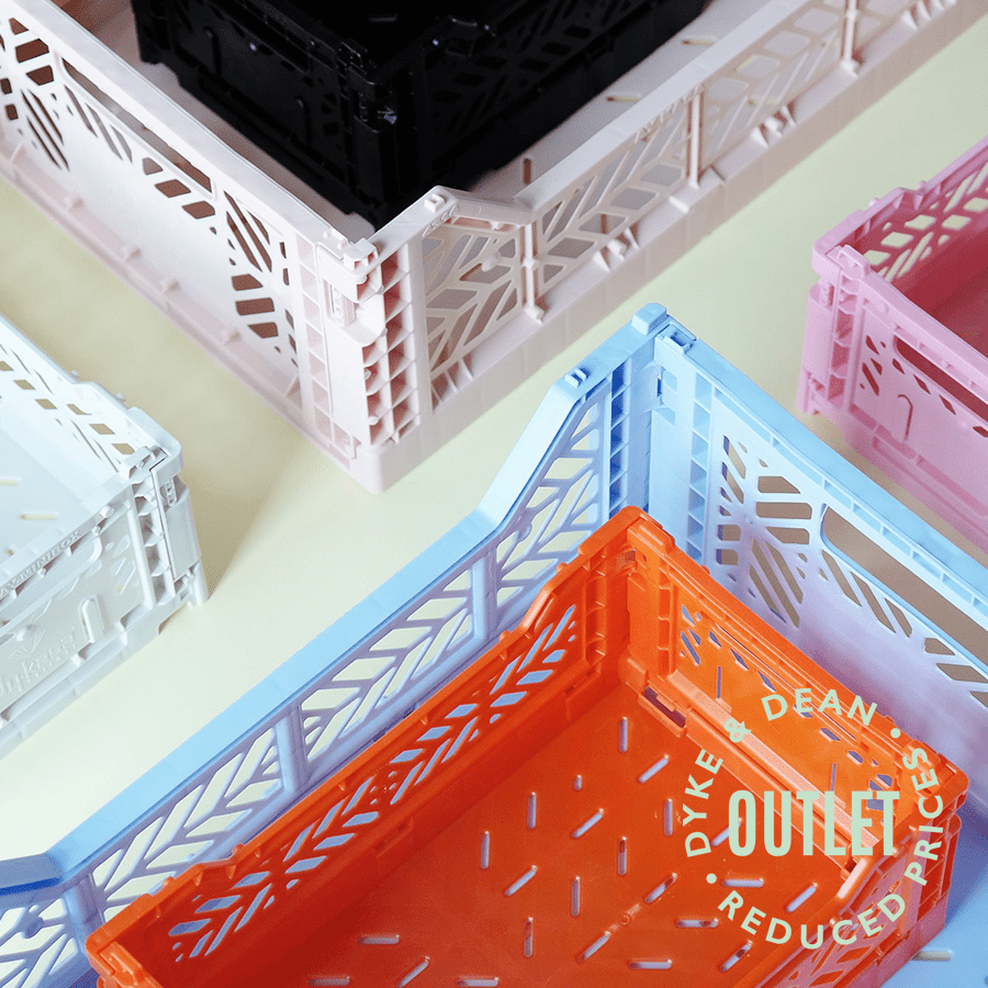 MIDI STACKING CRATE ALMOND GREEN OUTLET - DYKE & DEAN