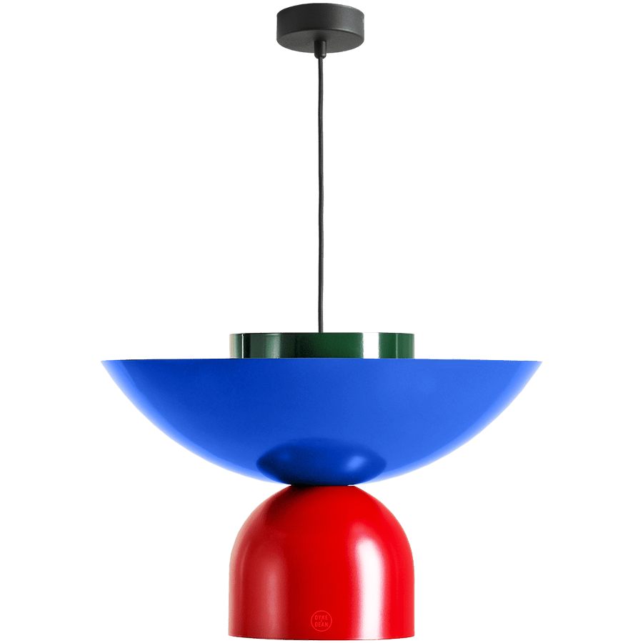 MODULAR PENDANT UTO LIGHT COBALT DEEP GREEN & RED - DYKE & DEAN