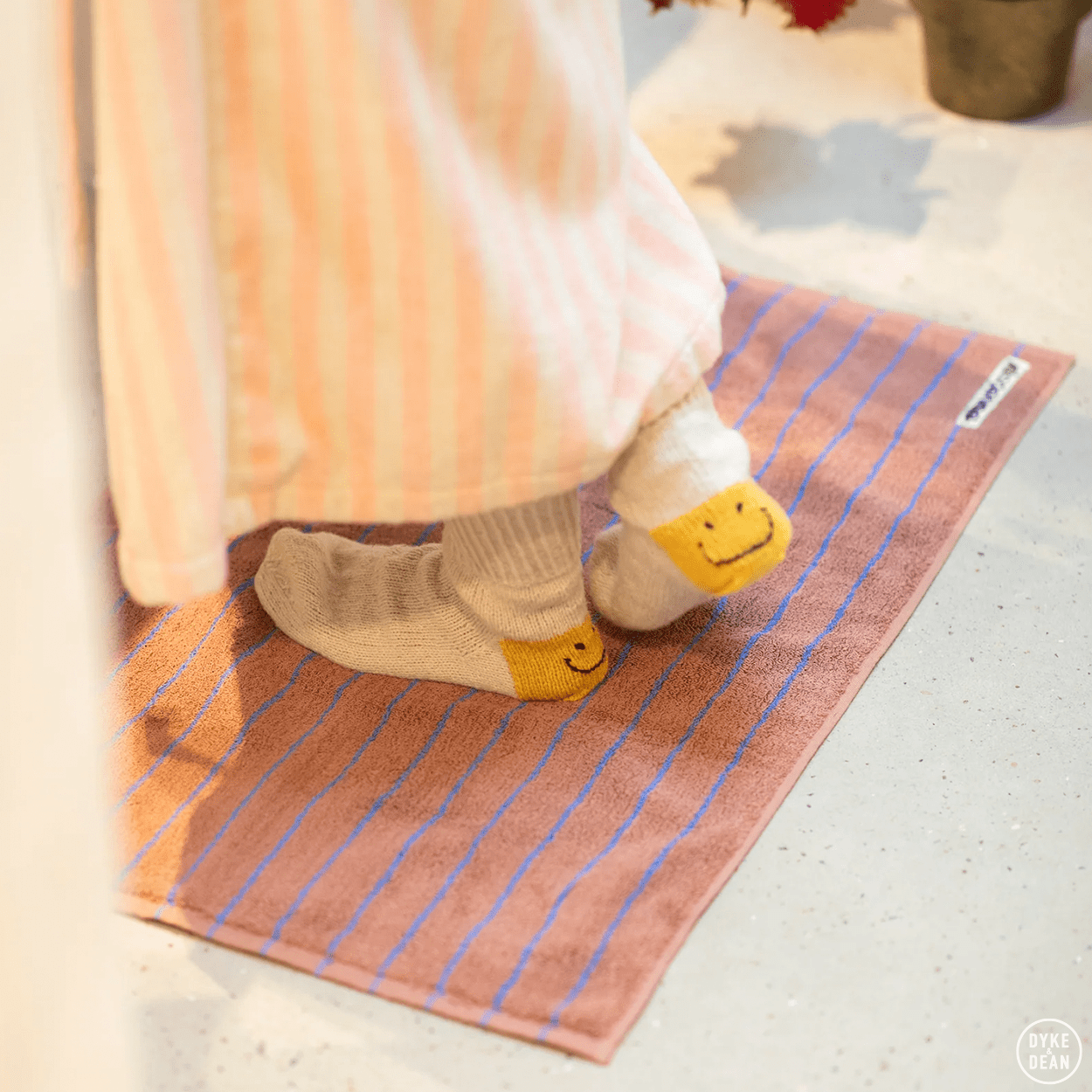 NARAM BATH MAT CAMEL & ULTRAMARINE - DYKE & DEAN