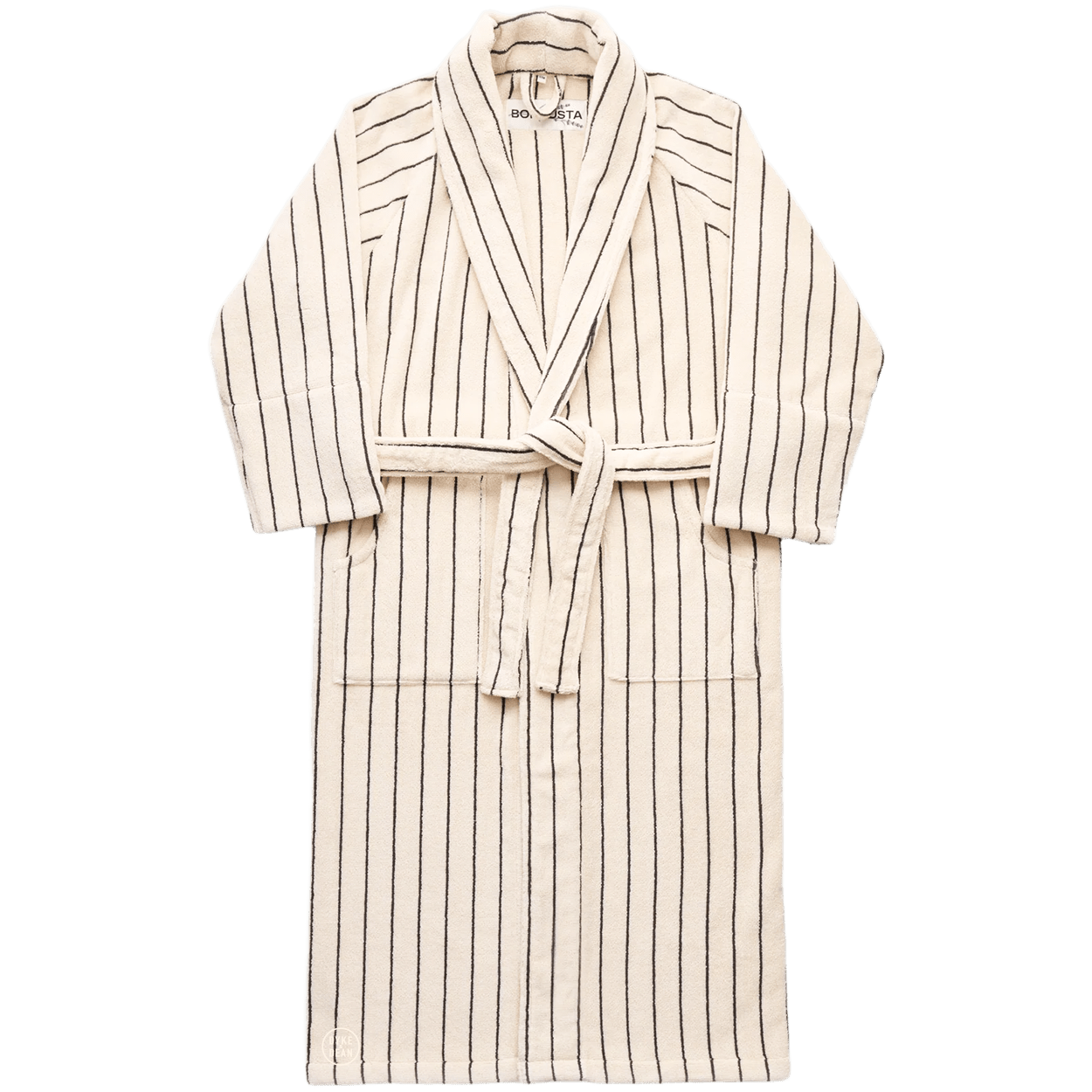 NARAM BATH ROBE CREME & INK - DYKE & DEAN