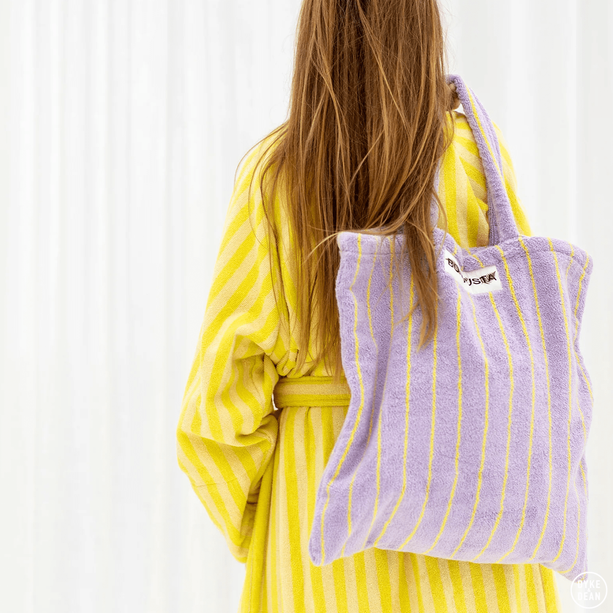 NARAM BATH ROBE PRISTINE & NEON YELLOW - DYKE & DEAN