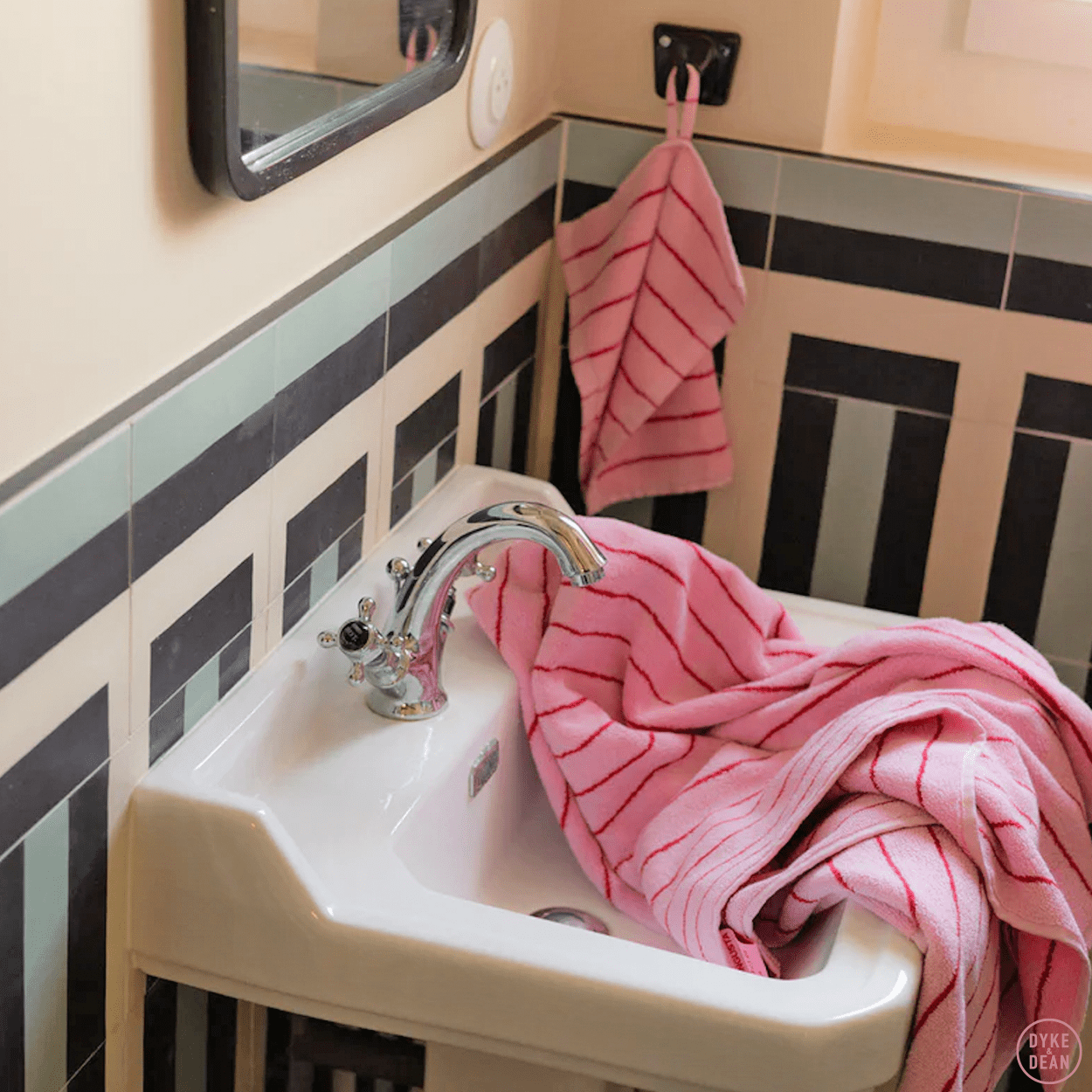NARAM BATH TOWELS BABY PINK & SKI PATROL - DYKE & DEAN