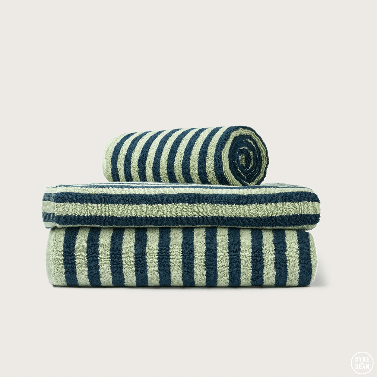 NARAM BATH TOWELS SEA FOAM & DEEP TEAL - DYKE & DEAN