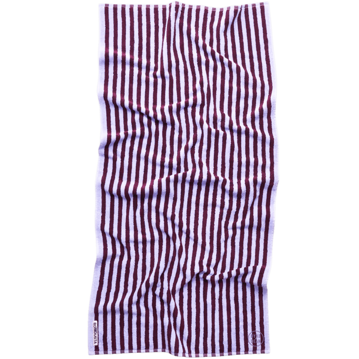 NARAM BATH TOWELS WINE & LAVENDER BLUE - DYKE & DEAN