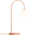 OPAL GLASS GLOBE LOOP TABLE LIGHT CORAL - DYKE & DEAN
