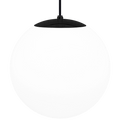 OPAL GLOBE PENDANT BLACK 400mm - DYKE & DEAN