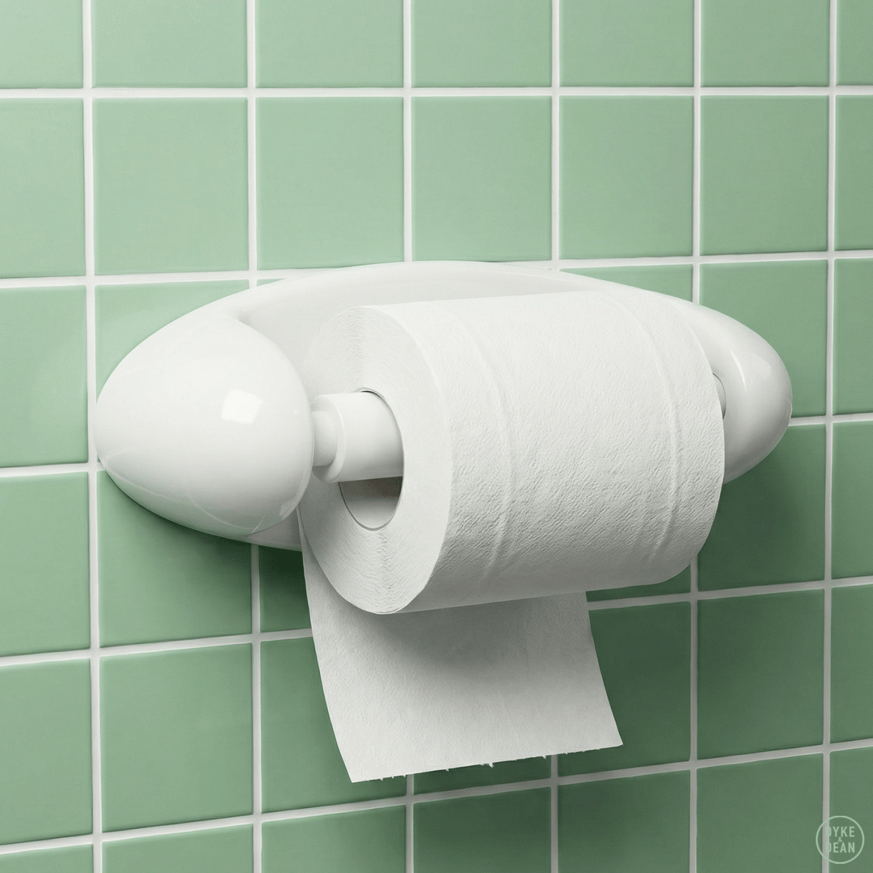 OPEN PORCELAIN TOILET PAPER HOLDER - DYKE & DEAN