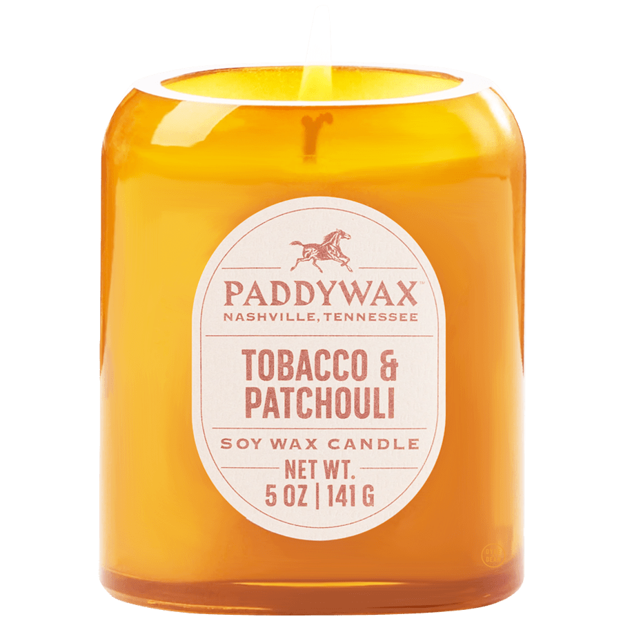 PADDYWAX VISTA AMBER GLASS CANDLE TOBACCO & PATCHOULI - DYKE & DEAN