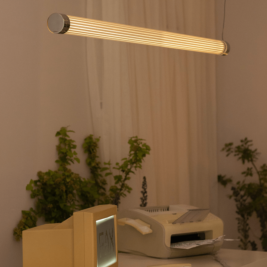 PENDANT BEAM BAR LAMP STAINLESS STEEL - DYKE & DEAN