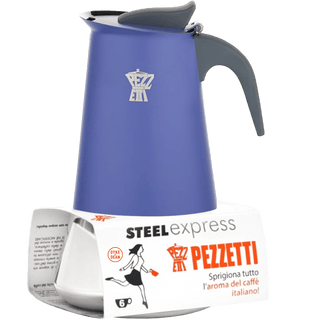 PEZZETTI 2 CUP COFFEE MAKER INDUCTION HOB INDIGO BLUE - DYKE & DEAN