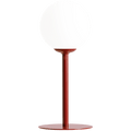 PINNE OPAL GLASS GLOBE SMALL TABLE LIGHT RED WINE - DYKE & DEAN