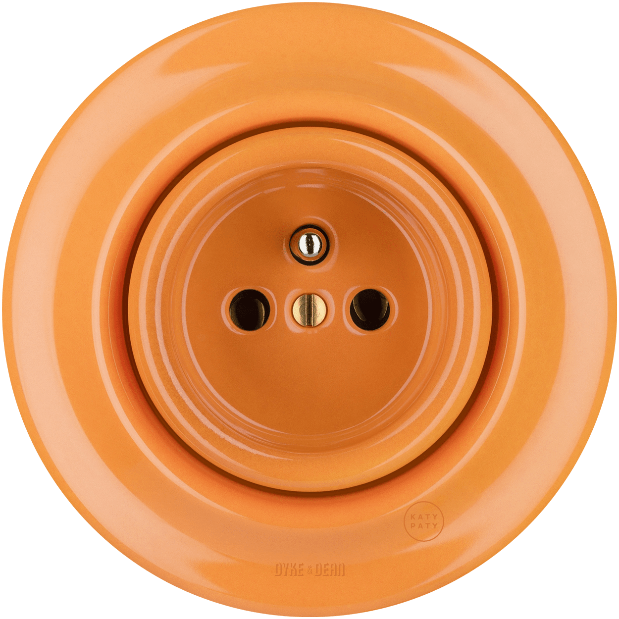 PORCELAIN 2 PIN WALL SOCKET CARROT - DYKE & DEAN