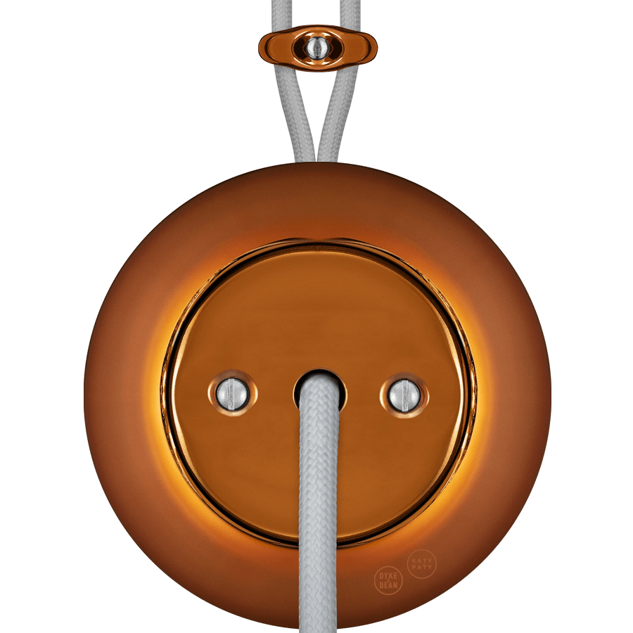 PORCELAIN KATY PATY COLONA ROUND SURFACE MOUNTED CABLE GLAND SOCKET BRONZE - DYKE & DEAN