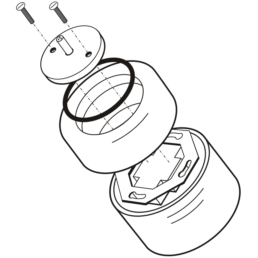 PORCELAIN KATY PATY COLONA ROUND SURFACE MOUNTED CABLE GLAND SOCKET CONCHA - DYKE & DEAN