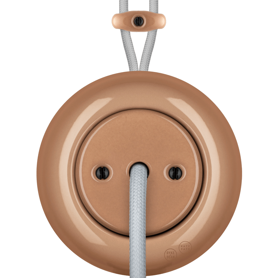 PORCELAIN KATY PATY COLONA ROUND SURFACE MOUNTED CABLE GLAND SOCKET DERMA - DYKE & DEAN