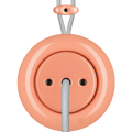 PORCELAIN KATY PATY COLONA ROUND SURFACE MOUNTED CABLE GLAND SOCKET SALMON PINK - DYKE & DEAN