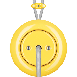 PORCELAIN KATY PATY COLONA ROUND SURFACE MOUNTED CABLE GLAND SOCKET YELLOW - DYKE & DEAN