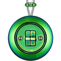 PORCELAIN KATY PATY COLONA ROUND SURFACE MOUNTED DOUBLE TOGGLE BUTTON SWITCH CHLOREDO - DYKE & DEAN
