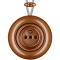 PORCELAIN KATY PATY COLONA ROUND SURFACE MOUNTED EURO SOCKET COPPER - DYKE & DEAN