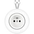 PORCELAIN KATY PATY COLONA ROUND SURFACE MOUNTED EURO SOCKET WHITE - DYKE & DEAN
