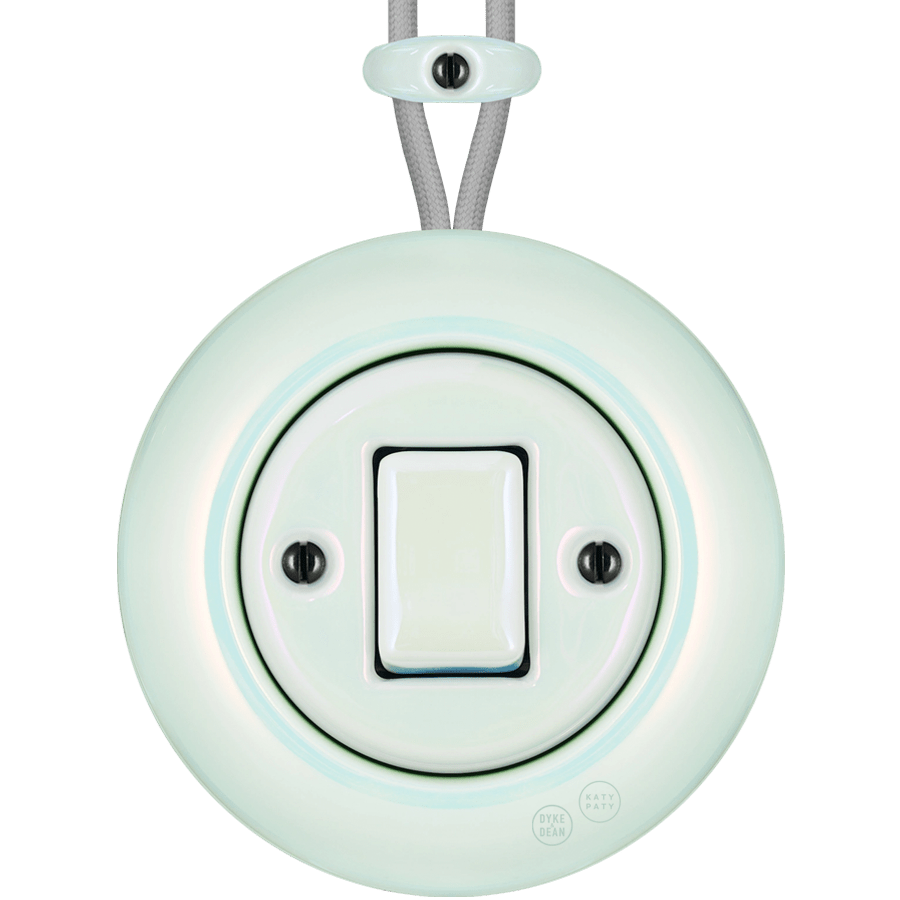PORCELAIN KATY PATY COLONA ROUND SURFACE MOUNTED FAT BUTTON SWITCH ...